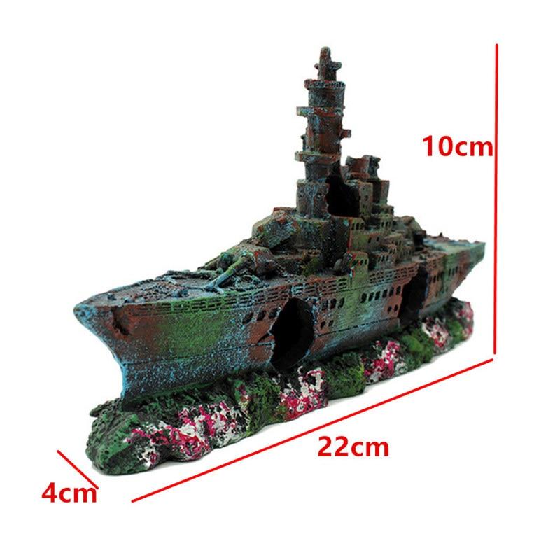 Sunken Shipwreck Aquarium Decor InfiniteWags 
