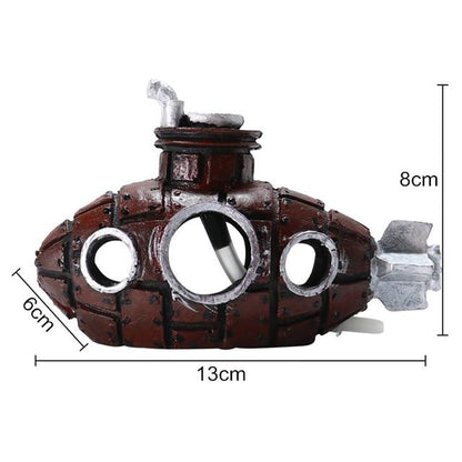 Submarine Aquarium Decor - Air Bubble Decoration InfiniteWags 