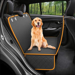 Dog Car Hammock - Waterproof Rear Seat Cover InfiniteWags Orange Stitching 