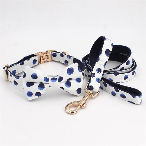 Dalmatian Dot Collar and Leash Set InfiniteWags XS 