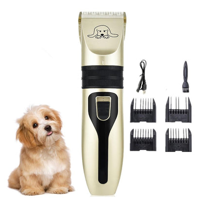 Pet Hair Trimmer Kit - Ultra Low Noise - Cordless - Rechargeable Dog Hair Trimmer InfiniteWags 