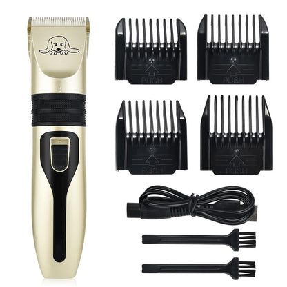 Pet Hair Trimmer Kit - Ultra Low Noise - Cordless - Rechargeable Dog Hair Trimmer InfiniteWags 