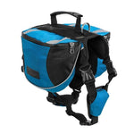Dog Saddle Bag - Outdoor Hiking Backpack - Reflective, Adjustable InfiniteWags Light Blue L 