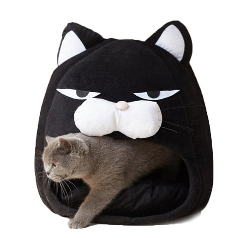 Cat Shaped Pet Bed - Cat Bed Cave InfiniteWags 