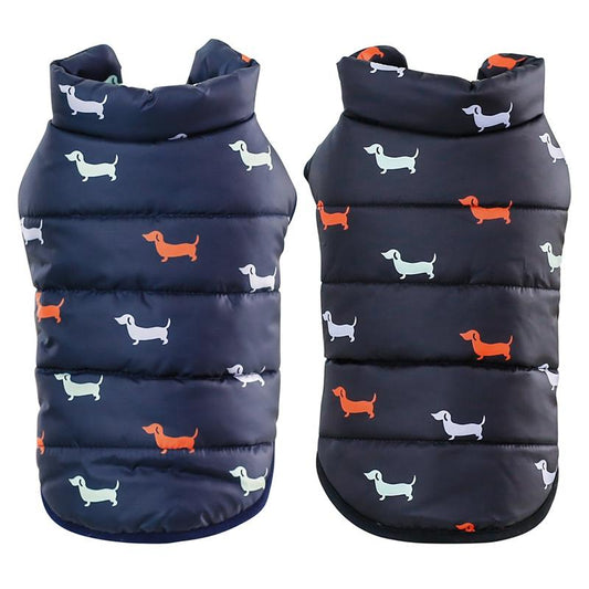 Winter Dog Jacket - Dog Print InfiniteWags 