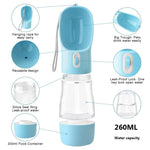 Portable Dog Water Bottle with Food Compartment InfiniteWags 