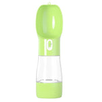 Portable Dog Water Bottle with Food Compartment InfiniteWags Green 