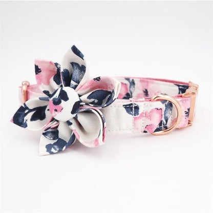Pink Floral Rose Collar and Leash Set InfiniteWags 