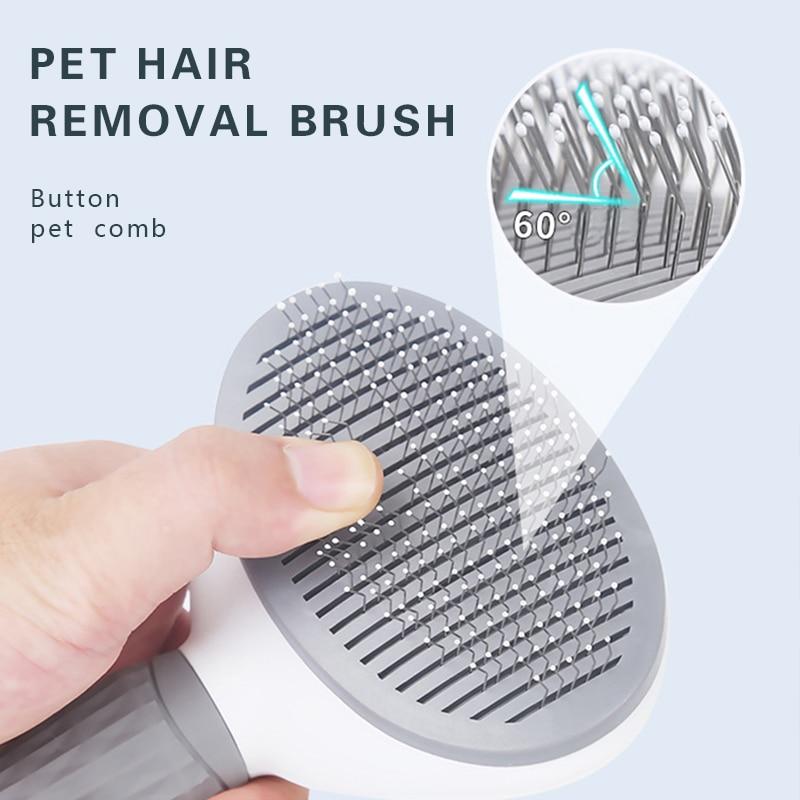 Self Cleaning Dog Brush - Gently Removes Loose Undercoat, Mats and Tangled Hair InfiniteWags 