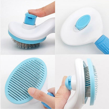 Self Cleaning Dog Brush - Gently Removes Loose Undercoat, Mats and Tangled Hair InfiniteWags 