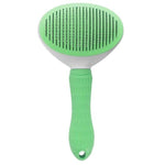 Self Cleaning Dog Brush - Gently Removes Loose Undercoat, Mats and Tangled Hair InfiniteWags Green 