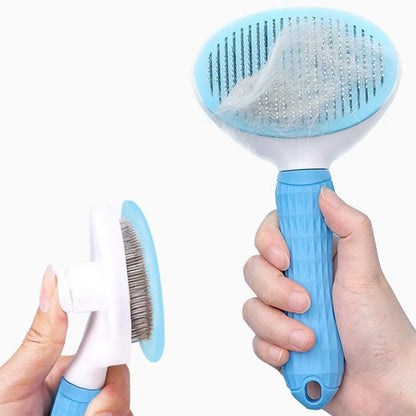 Self Cleaning Dog Brush - Gently Removes Loose Undercoat, Mats and Tangled Hair InfiniteWags 