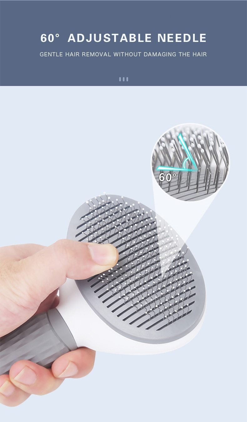 Self Cleaning Dog Brush - Gently Removes Loose Undercoat, Mats and Tangled Hair InfiniteWags 