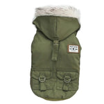 Hooded Winter Dog Jacket InfiniteWags Green XXL 