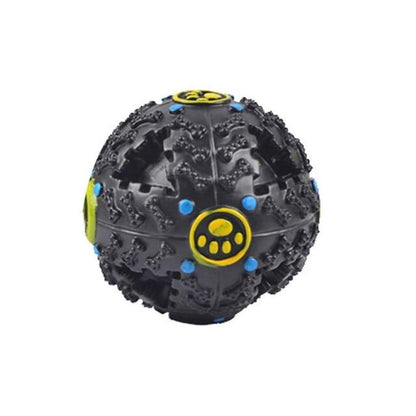 Squeaky Food Dispenser Dog Ball InfiniteWags Black L 