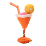 Martini Dog Toy - Plush, Squeaky InfiniteWags Orange 
