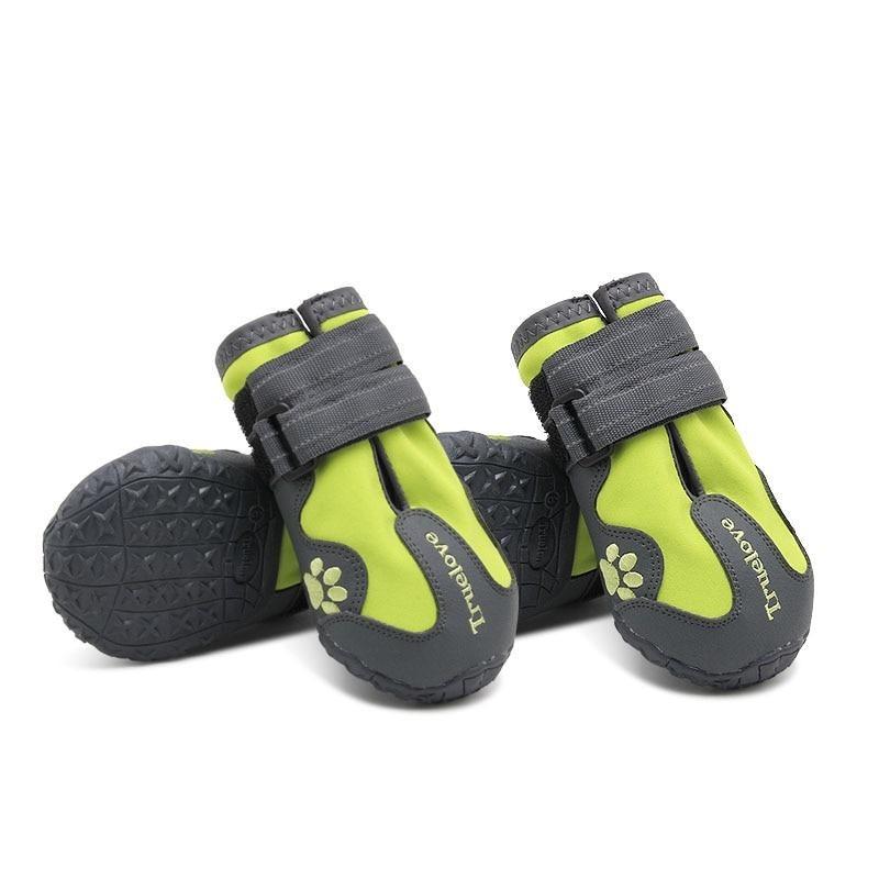 Waterproof Dog Shoes - Breathable - Reflector InfiniteWags Green Size 5 