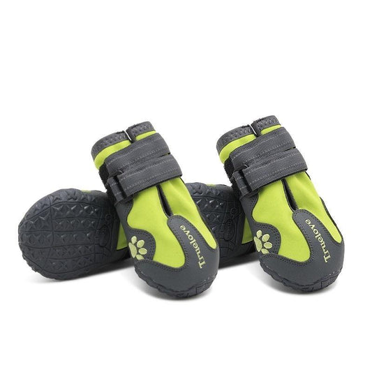 Waterproof Dog Shoes - Breathable - Reflector InfiniteWags Green Size 5 