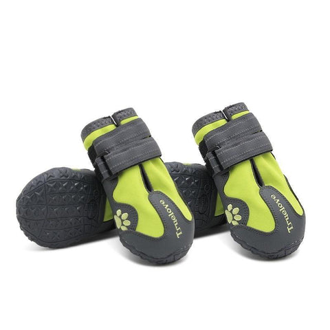 Waterproof Dog Shoes - Breathable - Reflector InfiniteWags Green Size 5 