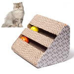 Bell Cat Scratcher - Corrugated Cardboard - Triangle Shape InfiniteWags 