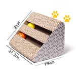 Bell Cat Scratcher - Corrugated Cardboard - Triangle Shape InfiniteWags 