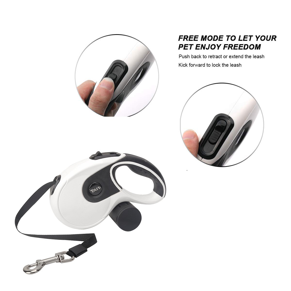 Retractable Dog Leash with Bag Holder - 5 Meter InfiniteWags 