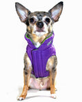 Reversible Winter Dog Jacket - Hip Doggie Featherlite Reversible-Reflective Puffer Vest Green/Purple Hip Doggie 