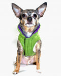 Reversible Winter Dog Jacket - Hip Doggie Featherlite Reversible-Reflective Puffer Vest Green/Purple Hip Doggie 