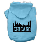 Chicago Skyline Dog Hoodie MIRAGE PET PRODUCTS Lg Baby Blue 