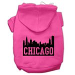 Chicago Skyline Dog Hoodie MIRAGE PET PRODUCTS Lg Bright Pink 