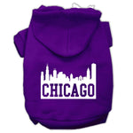 Chicago Skyline Dog Hoodie MIRAGE PET PRODUCTS Lg Purple 