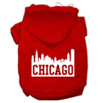 Chicago Skyline Dog Hoodie MIRAGE PET PRODUCTS Lg Red 
