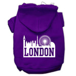 London Skyline Dog Hoodie MIRAGE PET PRODUCTS Lg Purple 