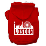 London Skyline Dog Hoodie MIRAGE PET PRODUCTS Lg Red 