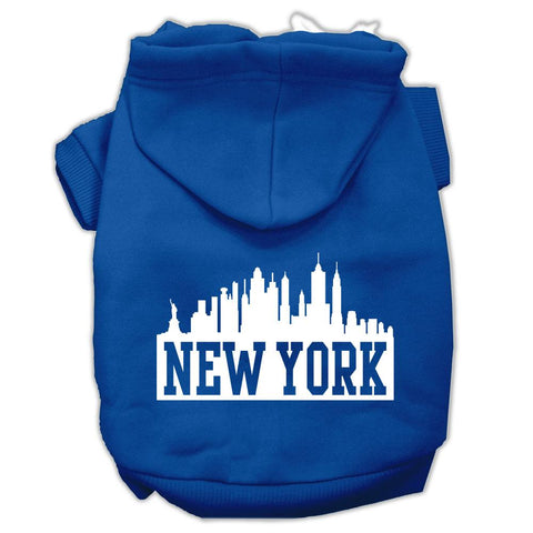 New York Dog Hoodie MIRAGE PET PRODUCTS Lg Blue 