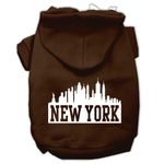 New York Dog Hoodie MIRAGE PET PRODUCTS Lg Brown 