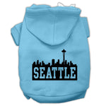Seattle Skyline Dog Hoodie MIRAGE PET PRODUCTS Lg Baby Blue 