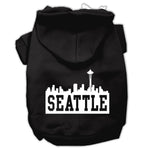 Seattle Skyline Dog Hoodie MIRAGE PET PRODUCTS Lg Black 