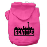 Seattle Skyline Dog Hoodie MIRAGE PET PRODUCTS Lg Bright Pink 