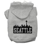 Seattle Skyline Dog Hoodie MIRAGE PET PRODUCTS Lg Grey 