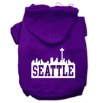 Seattle Skyline Dog Hoodie MIRAGE PET PRODUCTS Lg Purple 