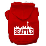 Seattle Skyline Dog Hoodie MIRAGE PET PRODUCTS Lg Red 