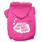 Smarter than Most People Dog Hoodie MIRAGE PET PRODUCTS Lg Bright Pink 