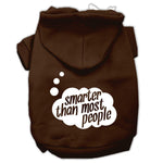 Smarter than Most People Dog Hoodie MIRAGE PET PRODUCTS Lg Brown 