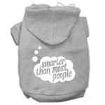 Smarter than Most People Dog Hoodie MIRAGE PET PRODUCTS Lg Grey 
