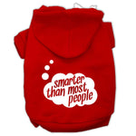 Smarter than Most People Dog Hoodie MIRAGE PET PRODUCTS Lg Red 