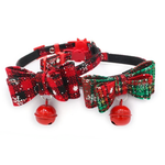 Cat Christmas Collar with Bell - Bowknot InfiniteWags 