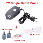 Aquarium Air Pump - Mini Silent Compressor - Oxygen Pump InfiniteWags 3W With Accessories 