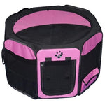Portable Pet Pen with Removable Shade Top - Pet Gear Travel Lite Soft-Sided Pet Pen Dog Kennels & Pens Pet Gear Medium - for pets up to 60 lbs Pink 
