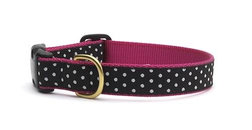 Polka Dot Dog Collar - UpCountry Black/ White Dot UpCountryInc 